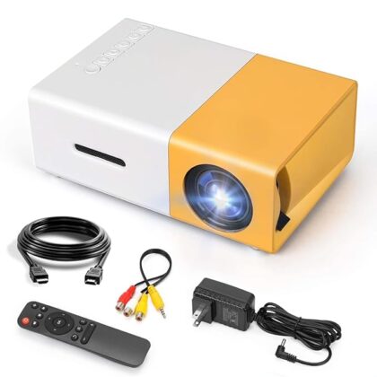 Portable Mini Home Theater LED Projector with Remote Controller, Support HDMI, AV, SD, USB Interfaces (Yellow)