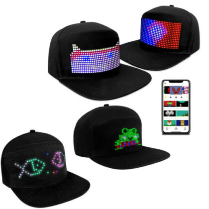 Bluetooth LED Display Cap (Cap With Screen) Adjustable Cool LED